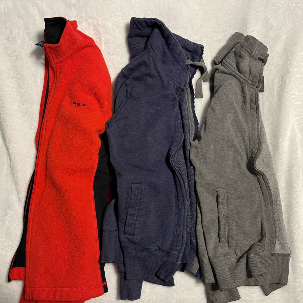 REEBOK Zip Ups- Set of 3
